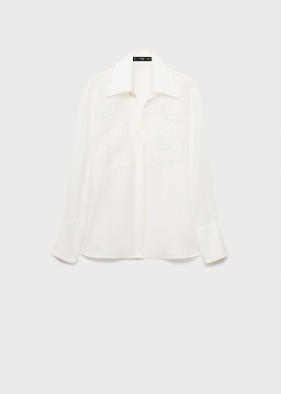 MANGO MELANIE 17045816-02 MANGO WOMEN SHIRT LONG SLEEVE