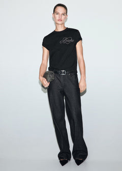 MANGO XGEM 17049115-99 MANGO WOMEN T-SHIRT SHORT SLEEVE