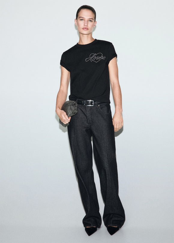 MANGO XGEM 17049115-99 MANGO WOMEN T-SHIRT SHORT SLEEVE