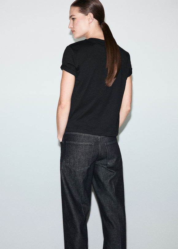 MANGO XGEM 17049115-99 MANGO WOMEN T-SHIRT SHORT SLEEVE