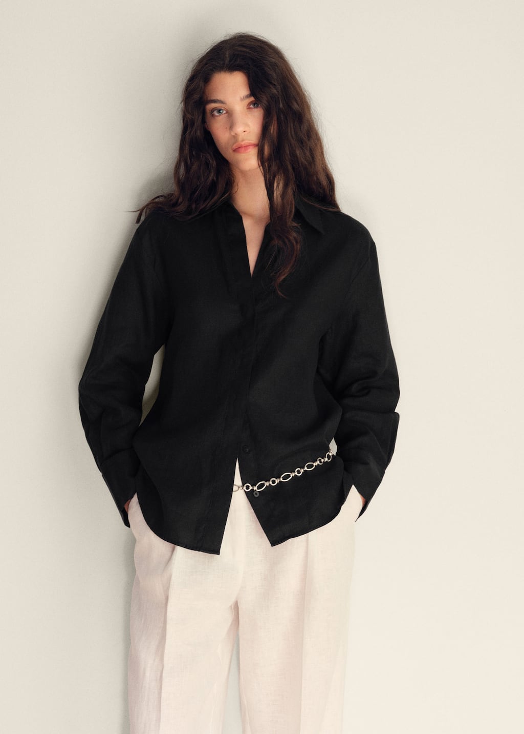 MANGO SAMARI 17051145-99 MANGO WOMEN SHIRT LONG SLEEVE