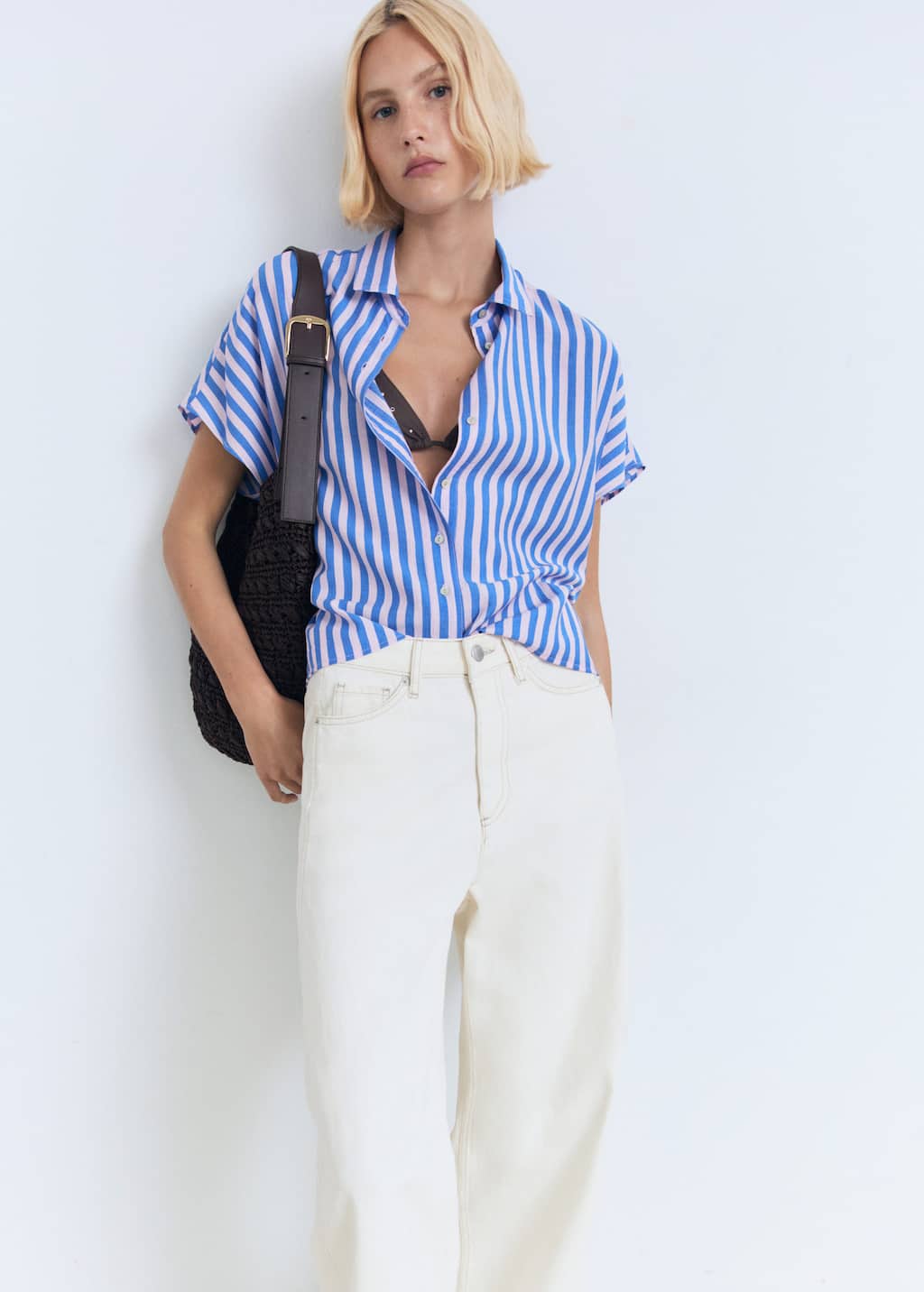 MANGO MYKONOS 17051154-52 MANGO WOMEN SHIRT SHORT SLEEVE