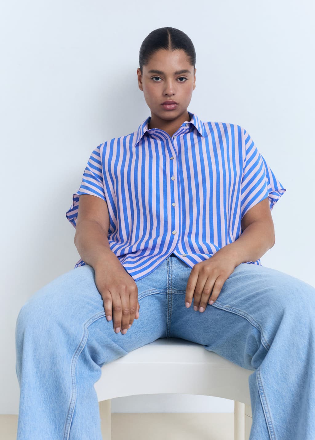 MANGO MYKONOS 17051154-52 MANGO WOMEN SHIRT SHORT SLEEVE
