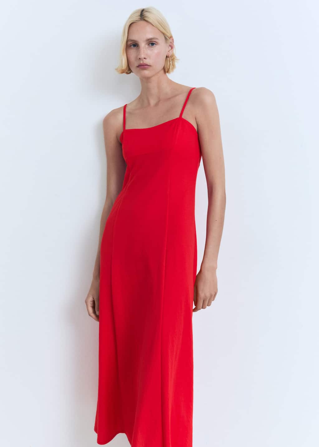 MANGO PEACH 17051178-70 MANGO WOMEN DRESS FULL LENGTH