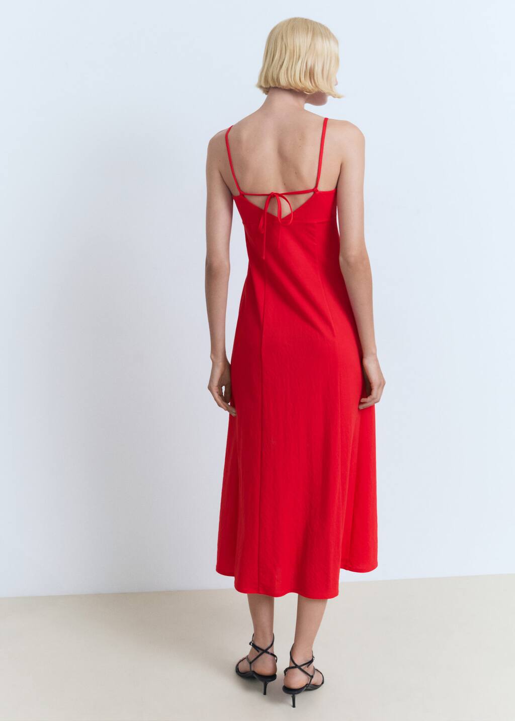 MANGO PEACH 17051178-70 MANGO WOMEN DRESS FULL LENGTH
