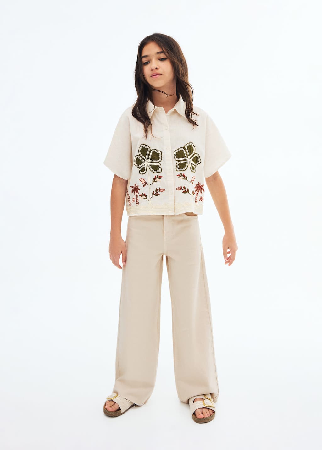 MANGO PALMEIRA 17051209-05 MANGO KIDS GIRL SHIRT SHORT SLEEVE