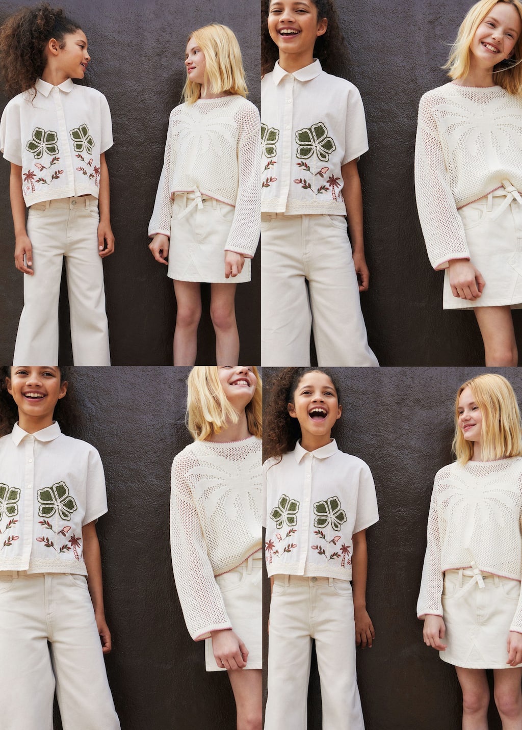 MANGO PALMEIRA 17051209-05 MANGO KIDS GIRL SHIRT SHORT SLEEVE