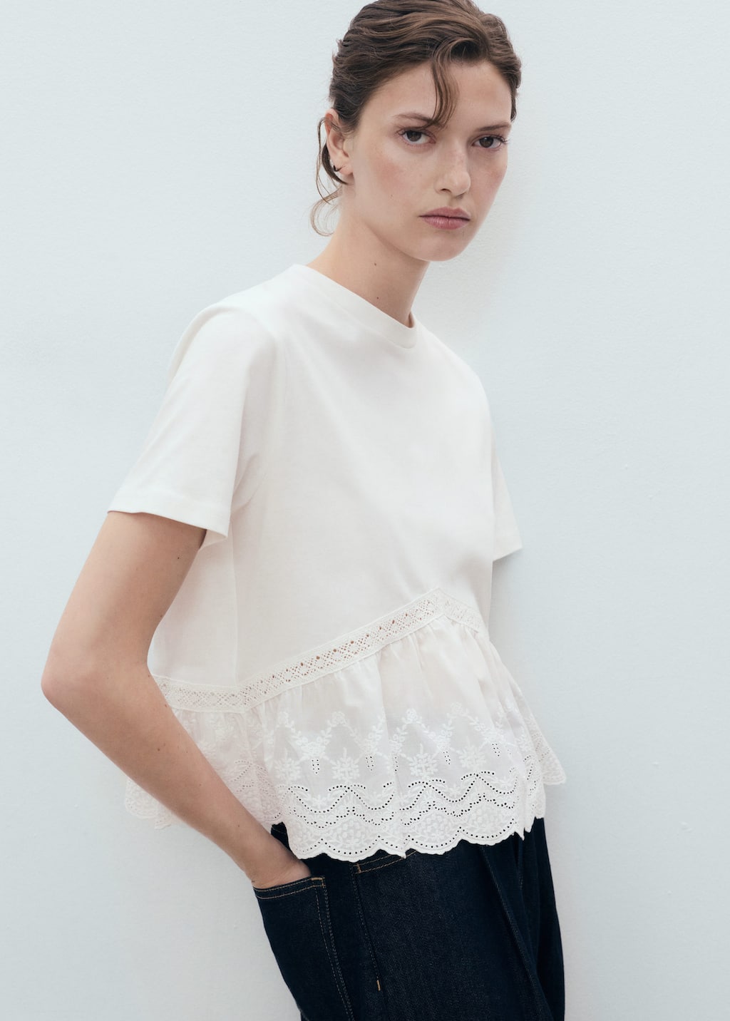 MANGO MOLLY 17051212-02 MANGO WOMEN T-SHIRT SHORT SLEEVE