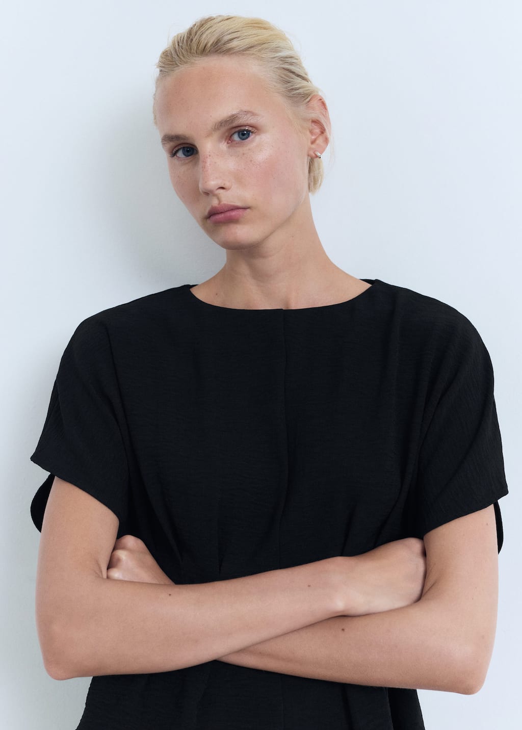 MANGO PEPLUM-A 17052536-99 MANGO WOMEN BLOUSE