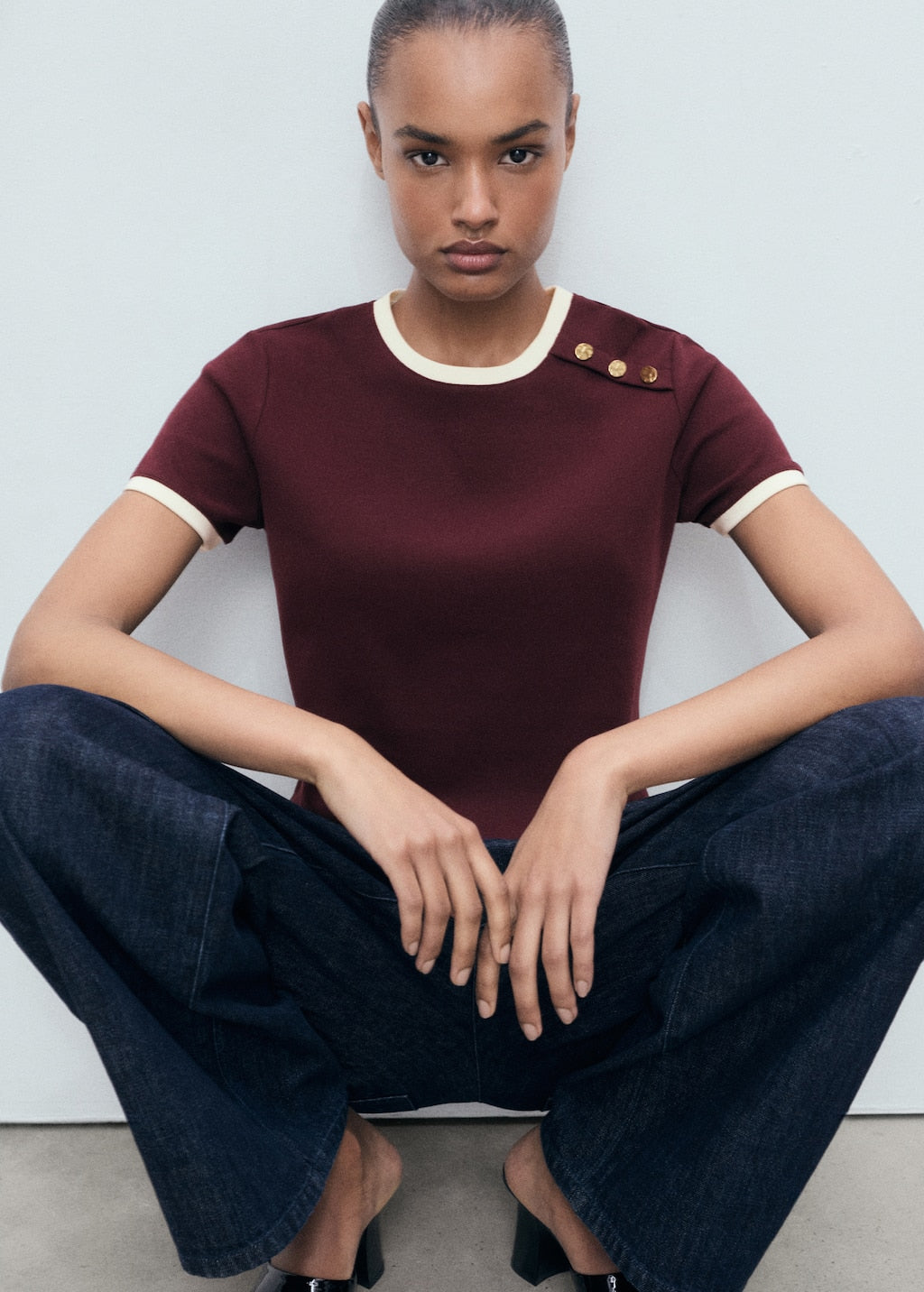 MANGO PIRTI 17054084-78 MANGO WOMEN T-SHIRT SHORT SLEEVE