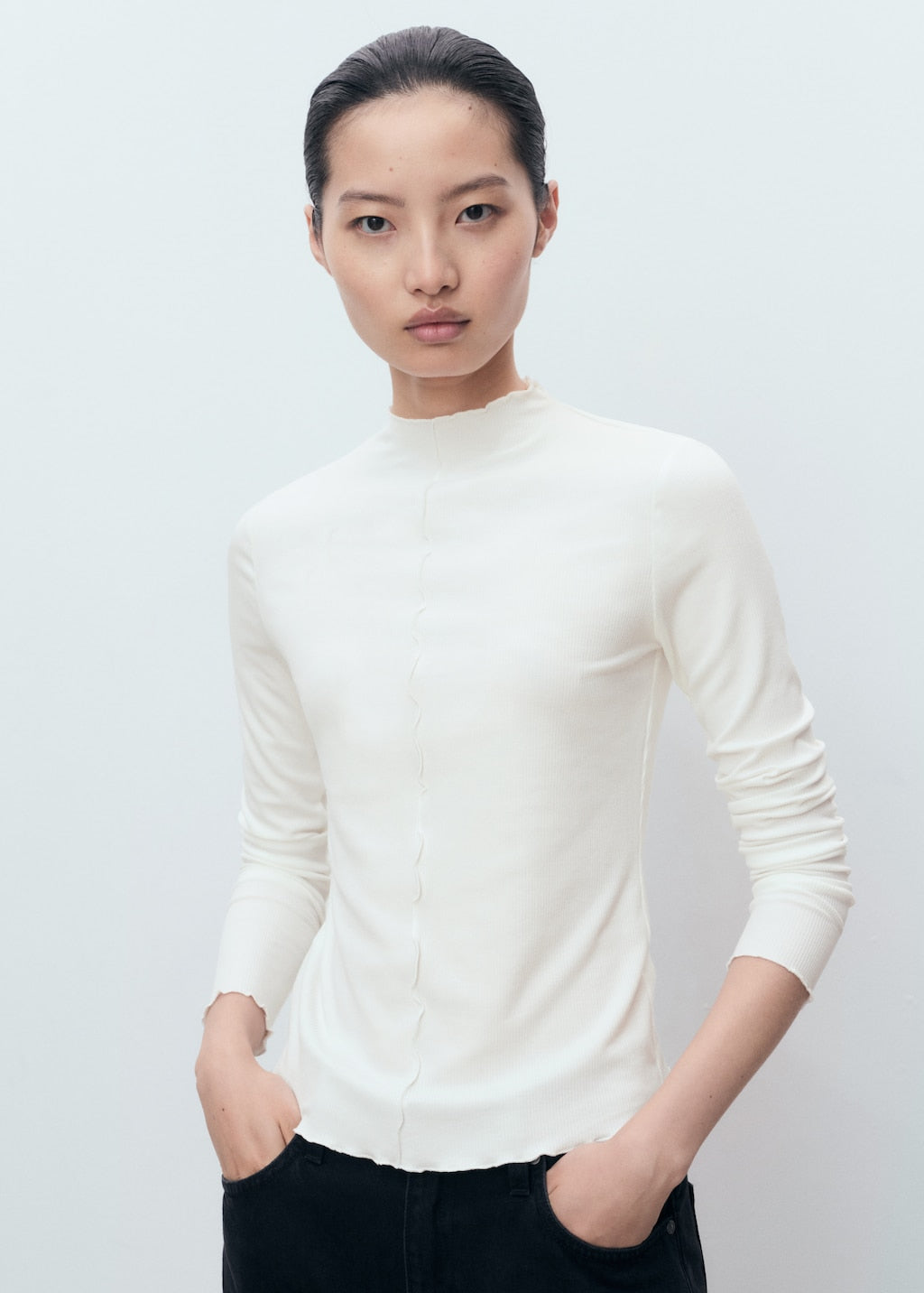 MANGO CURLIS 17055798-01 MANGO WOMEN T-SHIRT LONG SLEEVE