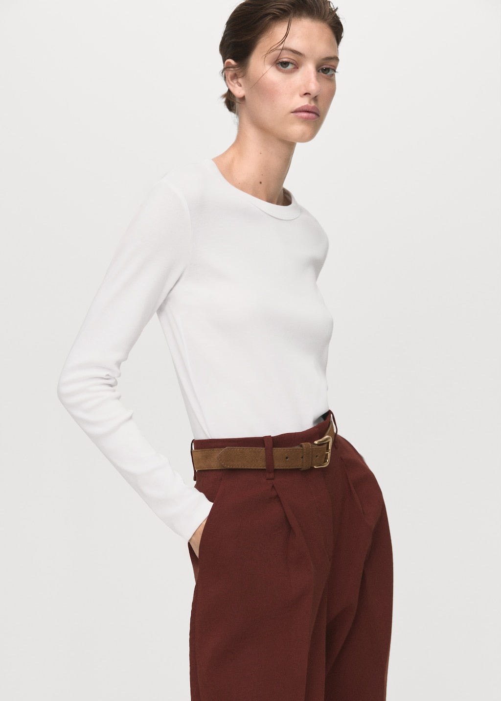MANGO ENI 17055814-01 MANGO WOMEN T-SHIRT LONG SLEEVE