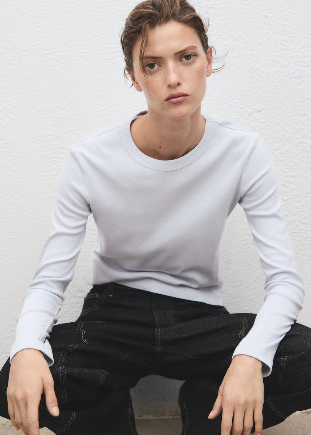 MANGO ENI 17055814-50 MANGO WOMEN T-SHIRT LONG SLEEVE