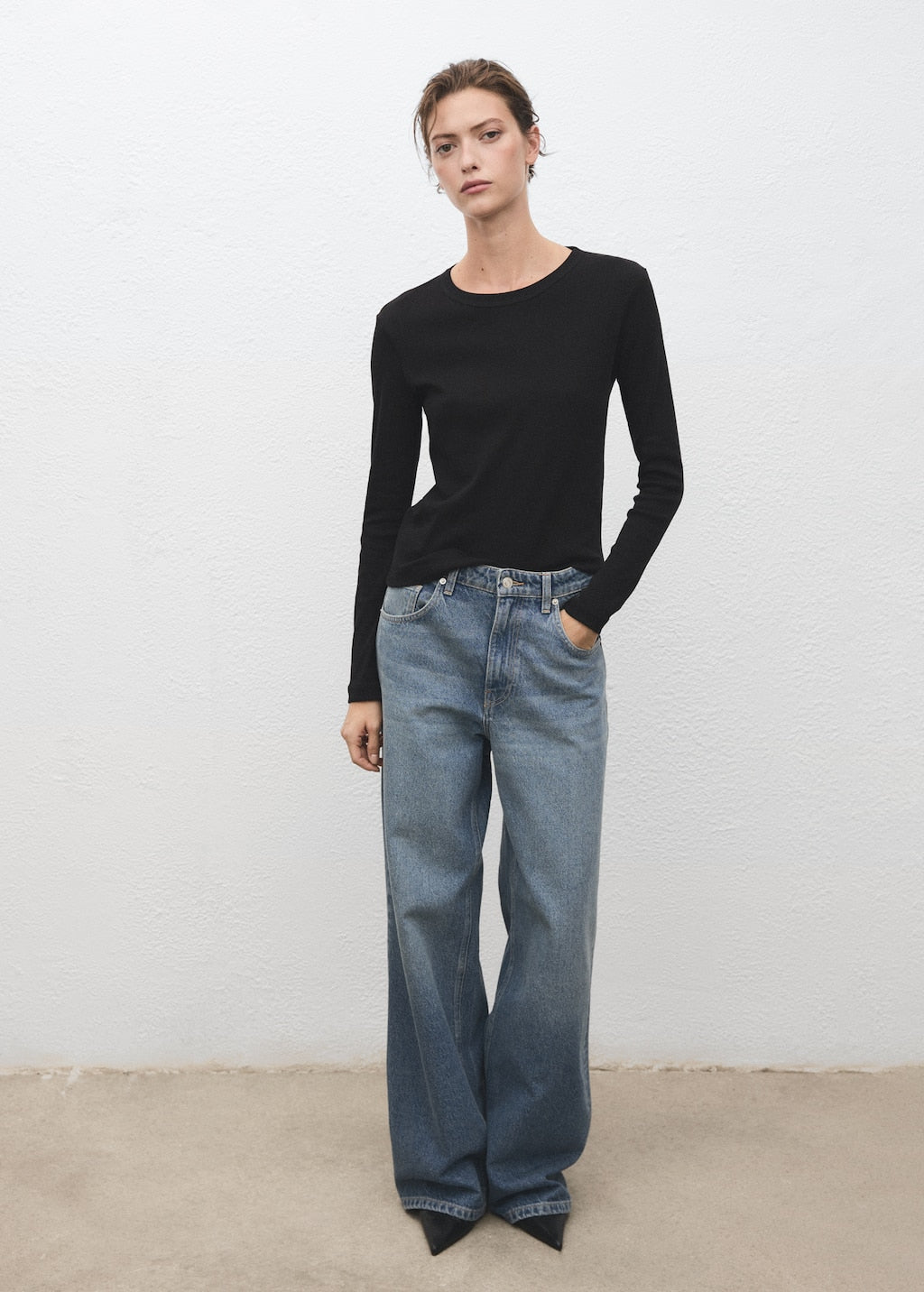 MANGO ENI 17055814-99 MANGO WOMEN T-SHIRT LONG SLEEVE