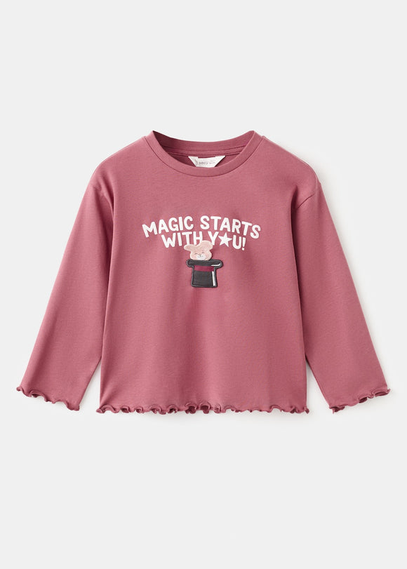 MANGO RABBIT 17056336-74 MANGO KIDS BABY GIRL T-SHIRT LONG SLEEVE