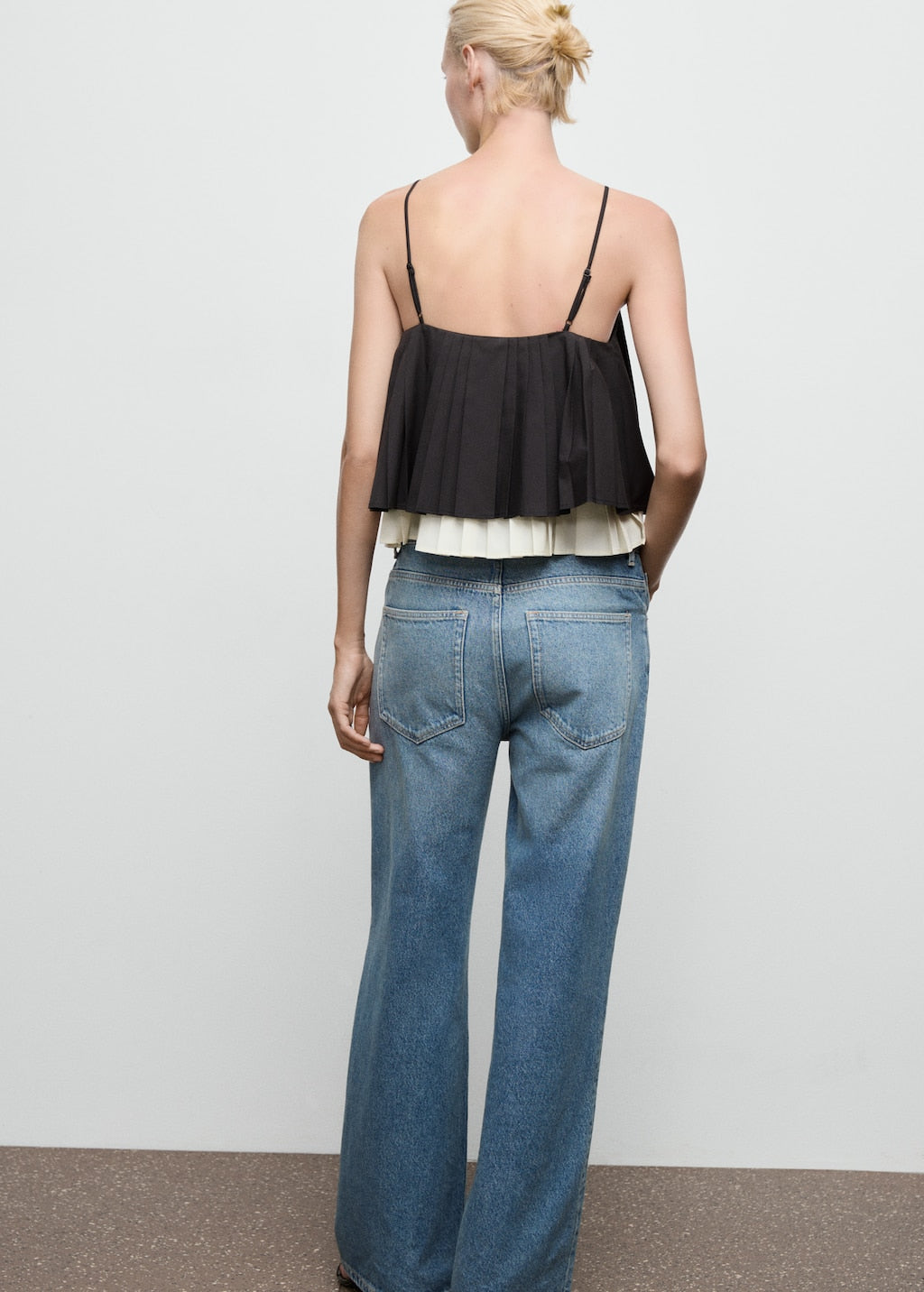 MANGO PLEAT-W 17056730-99 MANGO WOMEN TOP