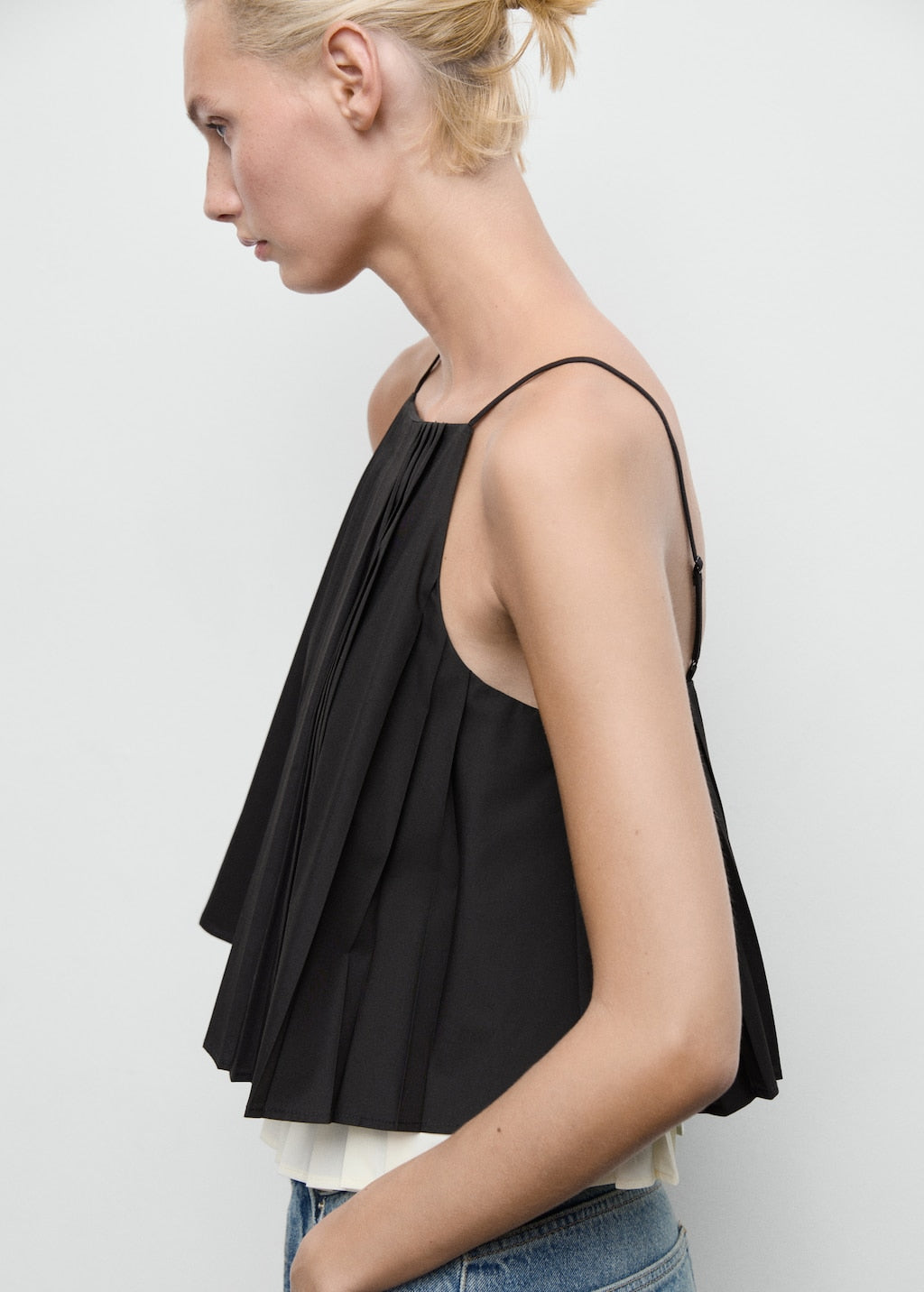 MANGO PLEAT-W 17056730-99 MANGO WOMEN TOP