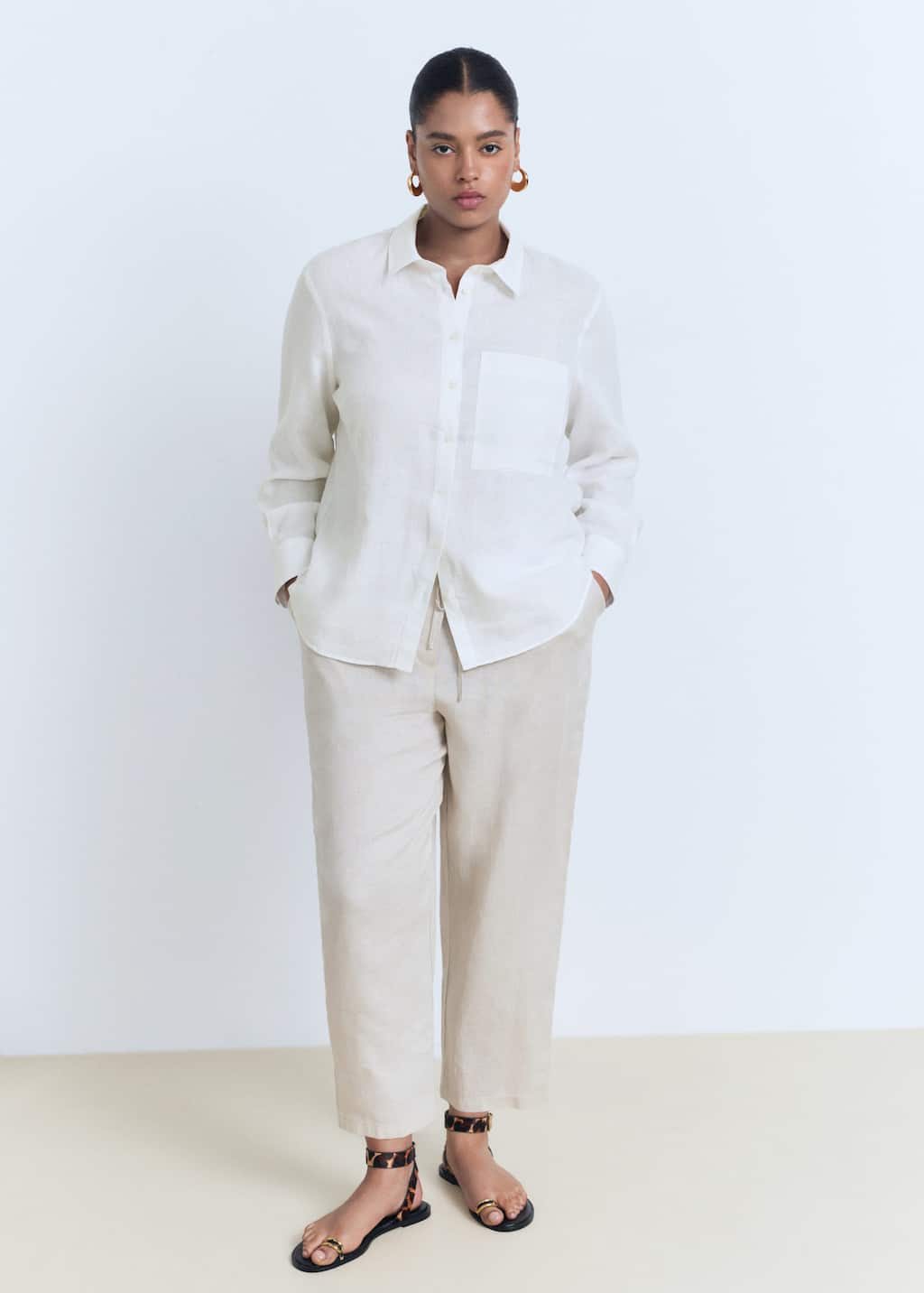 MANGO LINO 17061144-02 MANGO WOMEN SHIRT LONG SLEEVE