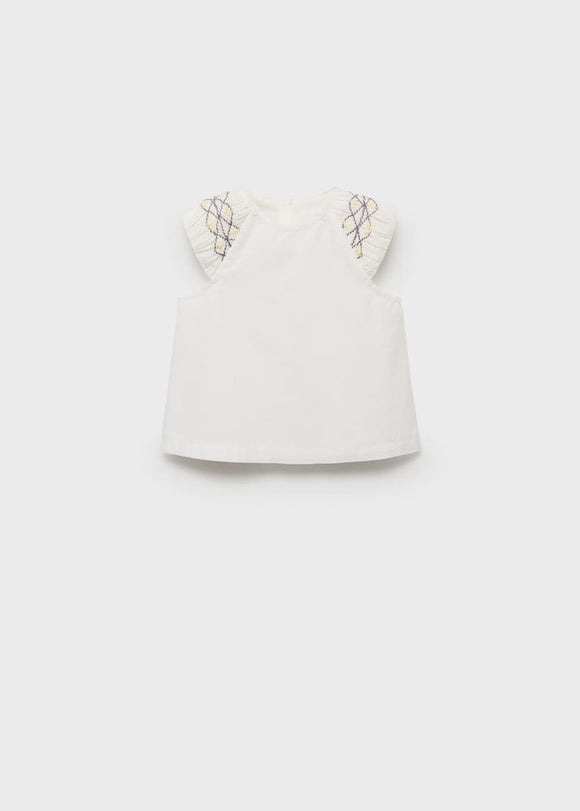 MANGO IRUN 17061170-02 MANGO KIDS NEW BORN BABY BLOUSE