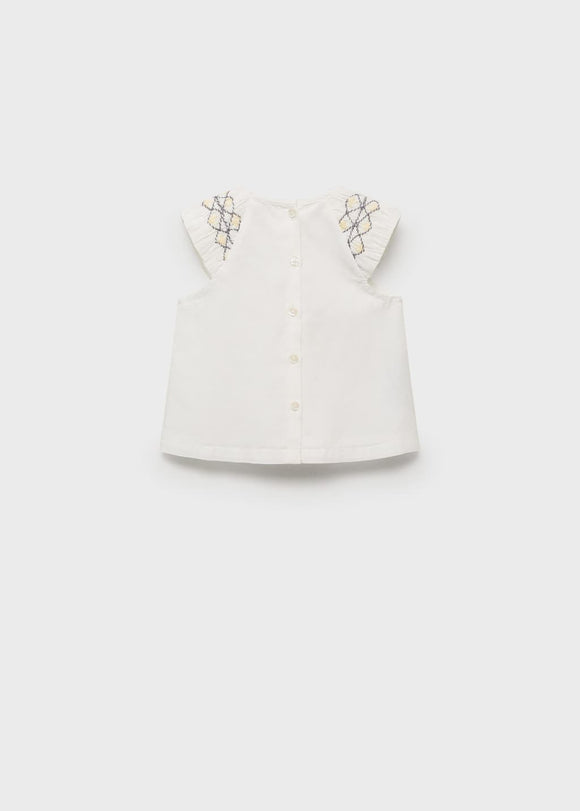 MANGO IRUN 17061170-02 MANGO KIDS NEW BORN BABY BLOUSE