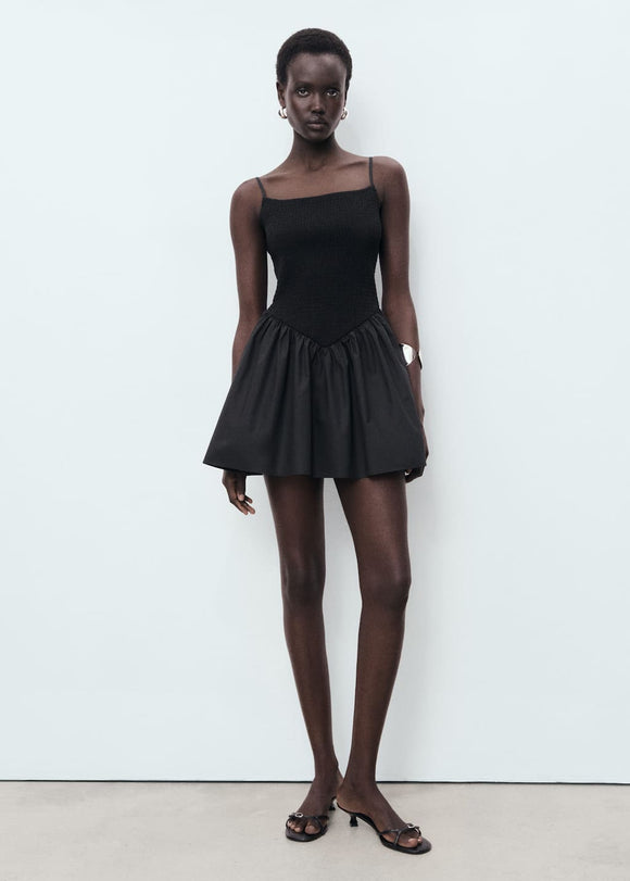 MANGO DONKEY 17061178-99 MANGO WOMEN DRESS KNEE LENGTH