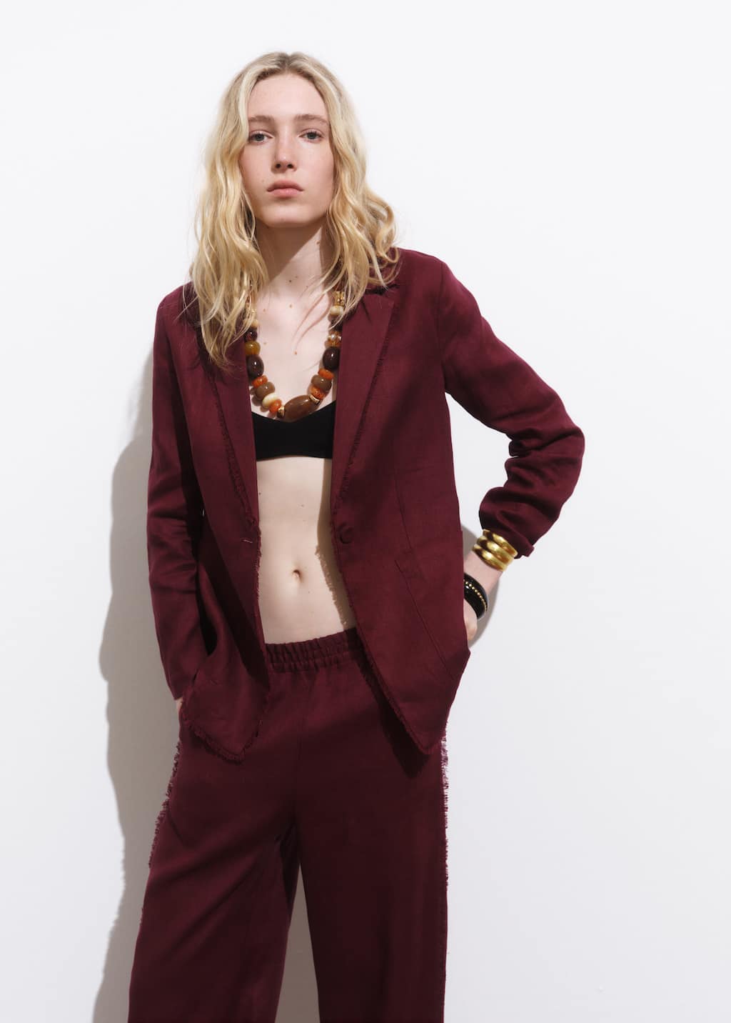MANGO TARIDA 17061214-77 MANGO WOMEN BLAZER