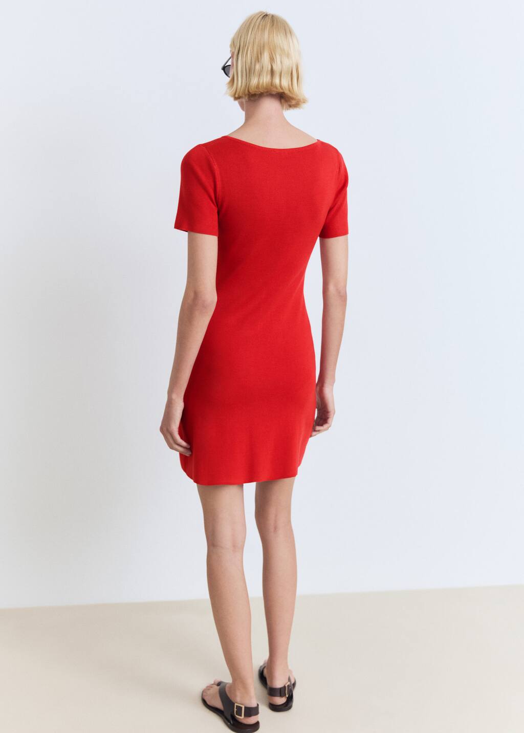 MANGO FORADADA 17061217-70 MANGO WOMEN DRESS KNEE LENGTH