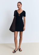 MANGO FORADADA 17061217-99 MANGO WOMEN DRESS KNEE LENGTH-2