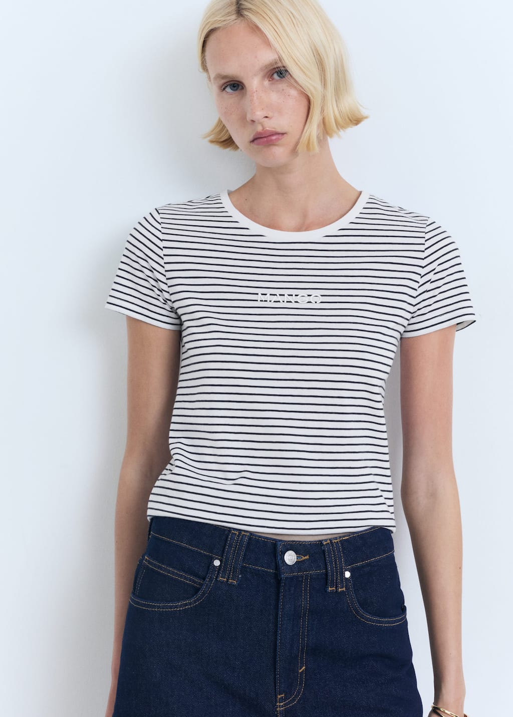 MANGO MANGORA-H 17061242-56 MANGO WOMEN T-SHIRT SHORT SLEEVE