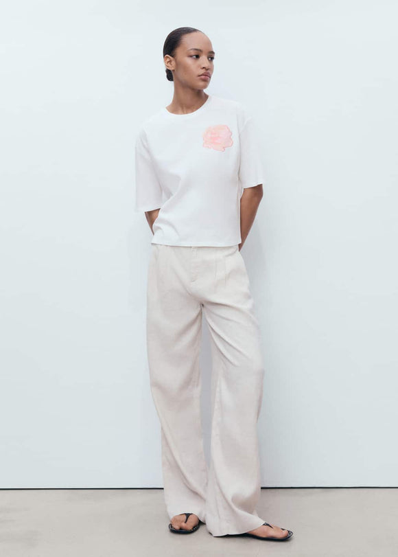 MANGO ROSA-W 17061258-02 MANGO WOMEN T-SHIRT SHORT SLEEVE