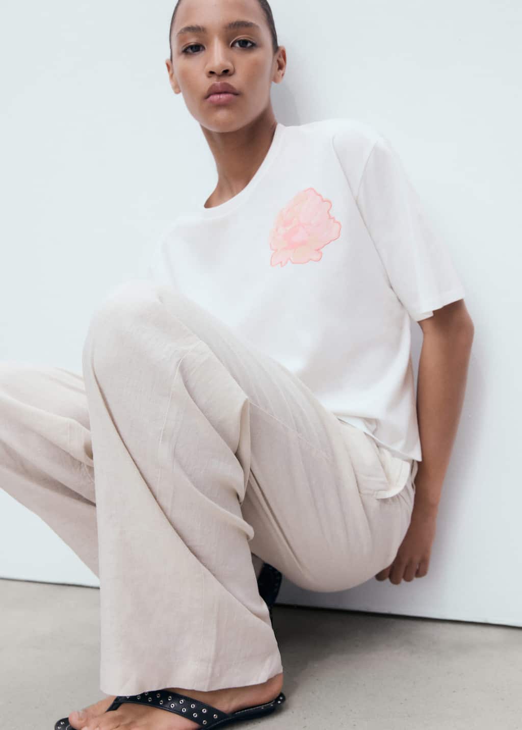 MANGO ROSA-W 17061258-02 MANGO WOMEN T-SHIRT SHORT SLEEVE