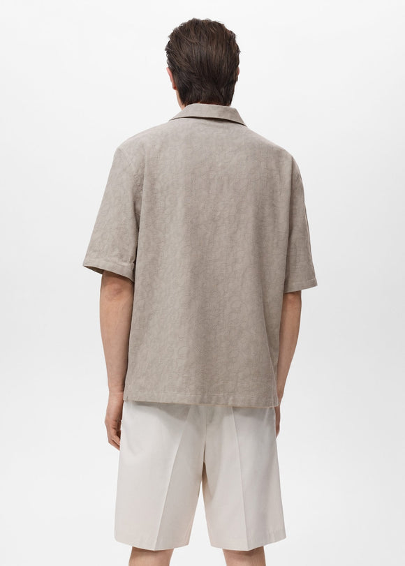 MANGO BORDADA 17061285-37 MANGO MAN SHIRT SHORT SLEEVE