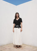 MANGO CHALSPIC 17061516-99 MANGO WOMEN T-SHIRT SHORT SLEEVE-2