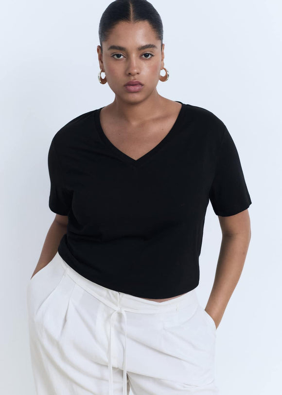 MANGO CHALSPIC 17061516-99 MANGO WOMEN T-SHIRT SHORT SLEEVE