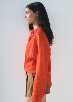 MANGO CARROT 17063328-20 MANGO WOMEN SHIRT LONG SLEEVE