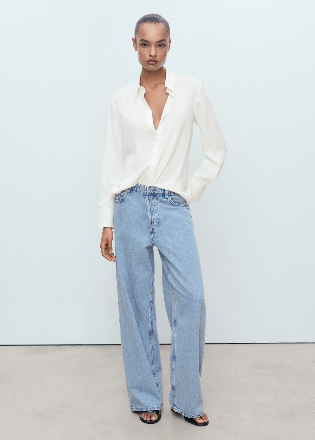 MANGO BASIC 17064078-02 MANGO WOMEN SHIRT LONG SLEEVE