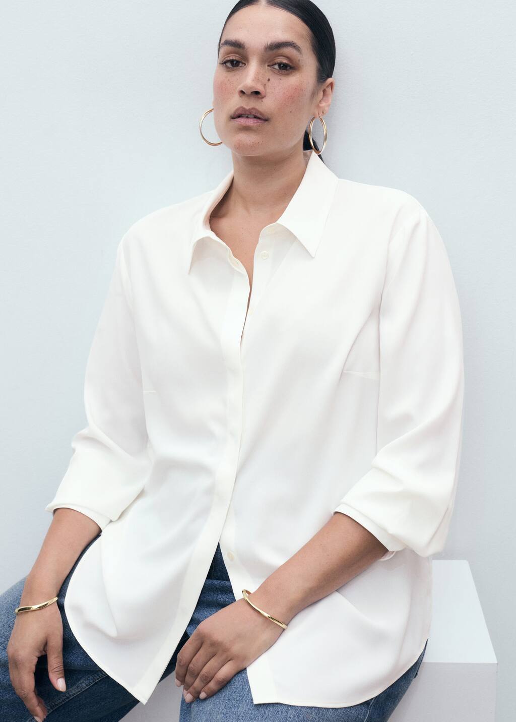 MANGO BASIC 17064078-02 MANGO WOMEN SHIRT LONG SLEEVE