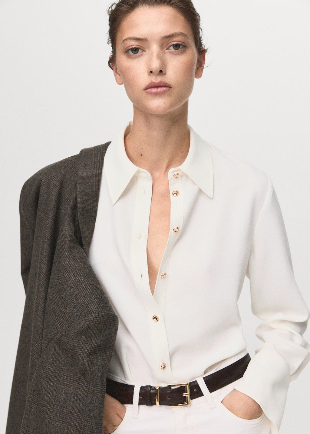 MANGO FLARE 17065804-02 MANGO WOMEN SHIRT LONG SLEEVE