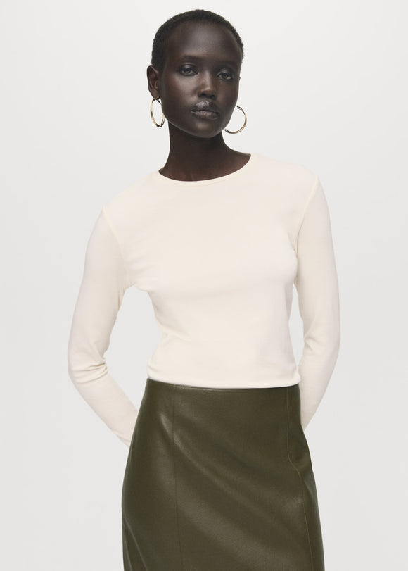 MANGO SECONDCA 17065813-05 MANGO WOMEN T-SHIRT LONG SLEEVE