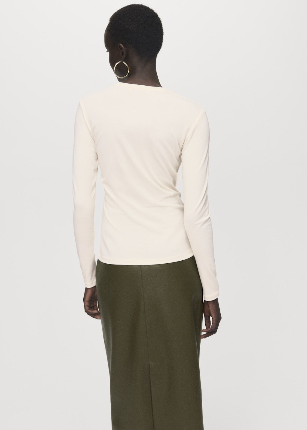 MANGO SECONDCA 17065813-05 MANGO WOMEN T-SHIRT LONG SLEEVE