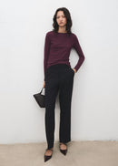 MANGO SECONDCA 17065813-78 MANGO WOMEN T-SHIRT LONG SLEEVE-1