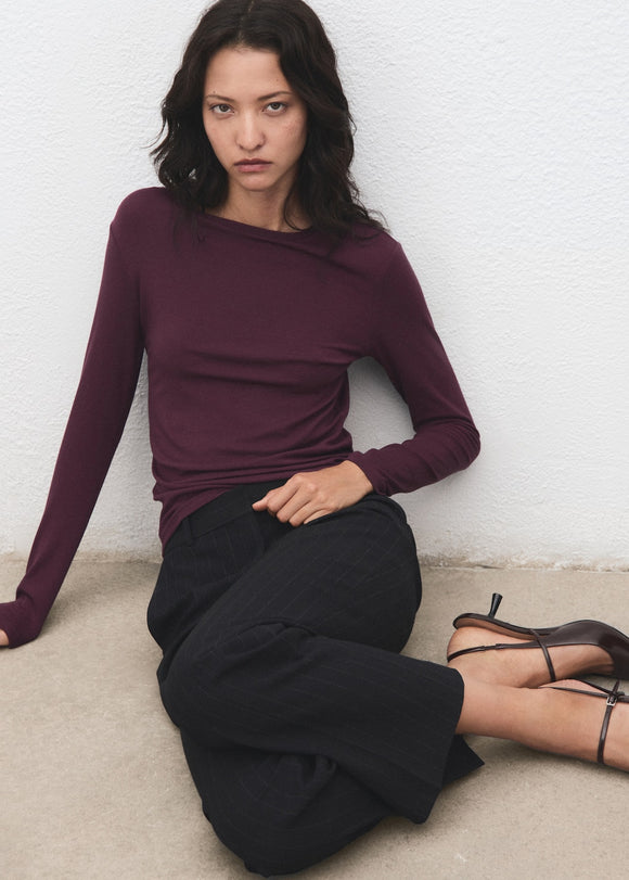 MANGO SECONDCA 17065813-78 MANGO WOMEN T-SHIRT LONG SLEEVE