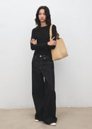 MANGO SECONDCA 17065813-99 MANGO WOMEN T-SHIRT LONG SLEEVE-1