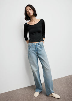 MANGO LLOPI 17065820-99 MANGO WOMEN T-SHIRT LONG SLEEVE