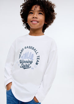 MANGO CITIES 17066728-01 MANGO KIDS BOY T-SHIRT LONG SLEEVE