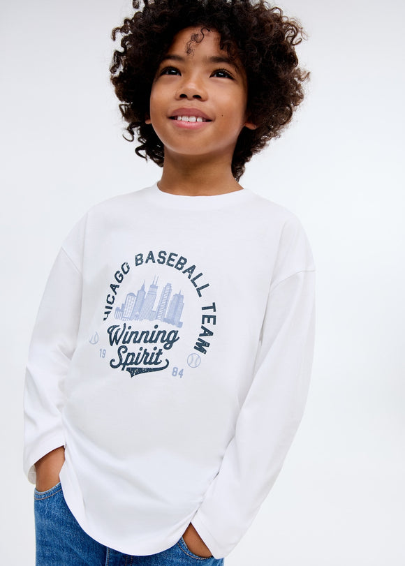 MANGO CITIES 17066728-01 MANGO KIDS BOY T-SHIRT LONG SLEEVE