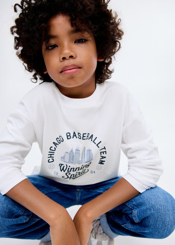 MANGO CITIES 17066728-01 MANGO KIDS BOY T-SHIRT LONG SLEEVE