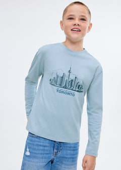 MANGO CITIES 17066728-52 MANGO KIDS BOY T-SHIRT LONG SLEEVE