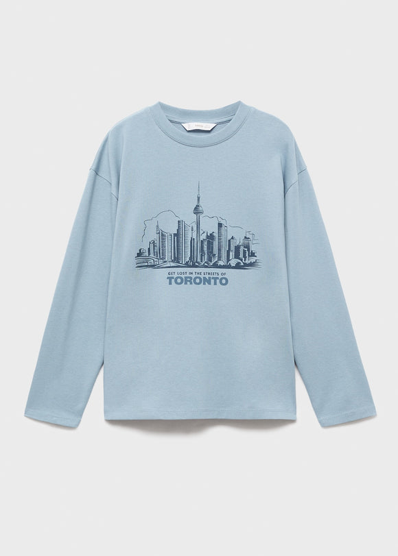 MANGO CITIES 17066728-52 MANGO KIDS BOY T-SHIRT LONG SLEEVE