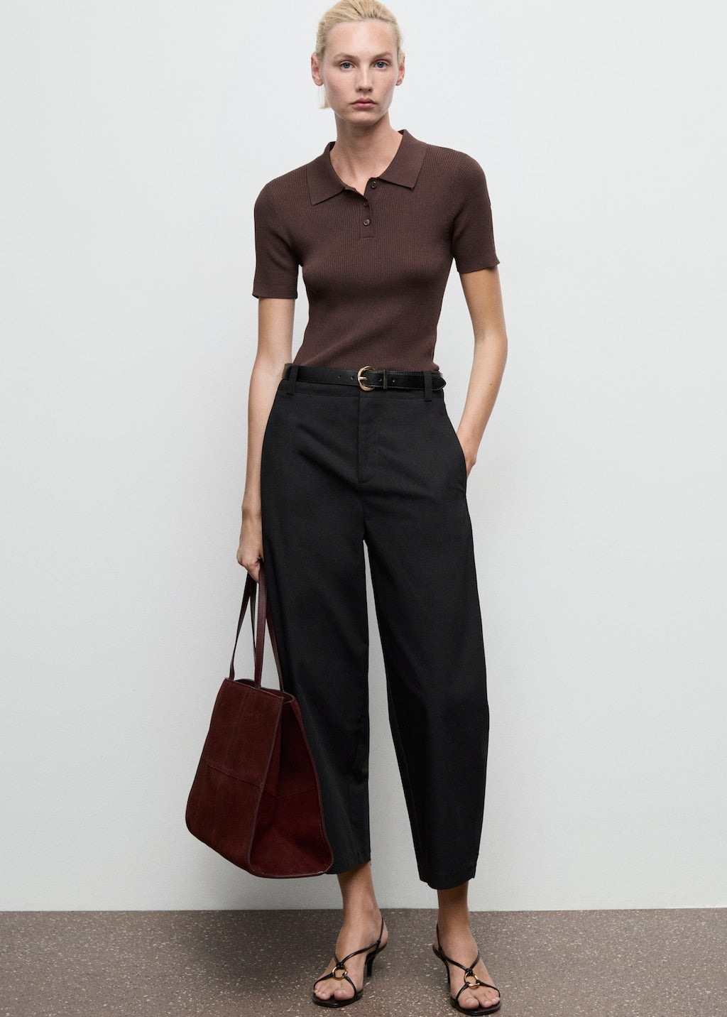 MANGO SOLE-W 17066731-99 MANGO WOMEN TROUSER